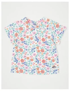 Jack & Milly Phoebe Rib Top in Ditzy Floral Print in Assorted Colours