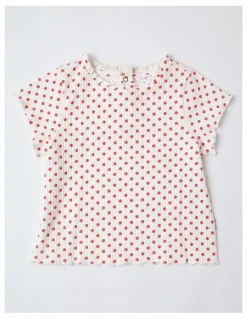 Jack & Milly Queenie Denim Discharge Pinny and Tee Set in Denim