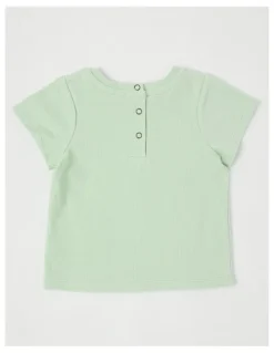 Jack & Milly Ruby Top with Crochet Flowers in Light Green