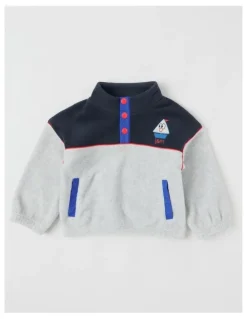 Jack & Milly Skipper Microfleece 1/4 Zip Sweat in Grey