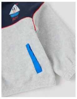 Jack & Milly Skipper Microfleece 1/4 Zip Sweat in Grey