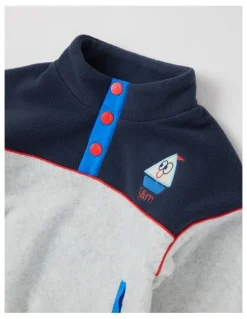 Jack & Milly Skipper Microfleece 1/4 Zip Sweat in Grey