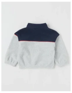 Jack & Milly Skipper Microfleece 1/4 Zip Sweat in Grey