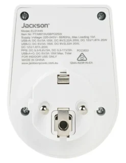 Jackson Move PD20W USB-A + USB-C Outbound Adaptor EU & Bali