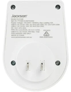 Jackson Move PD20W USB-A USB-C Outbound Adaptor Japan & South America