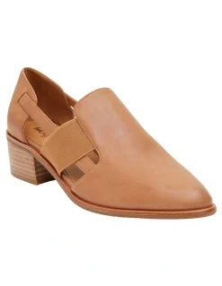 Jane Debster Expose Heeled Shoes in Tan Leather