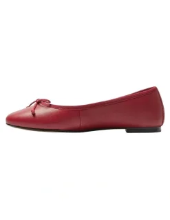 Jane Debster Fonteyn Ballet Flats in Red