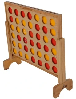 Jenjo Mega Plywood Connect Four In A Row Game Set 69X79Cm