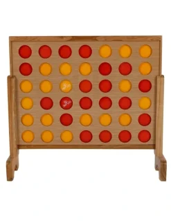Jenjo Mega Plywood Connect Four In A Row Game Set 69X79Cm