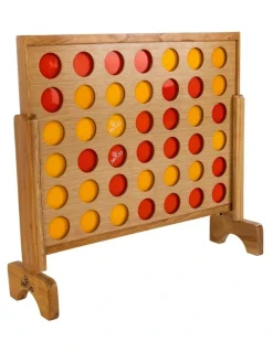 Jenjo Mega Plywood Connect Four In A Row Game Set 69X79Cm