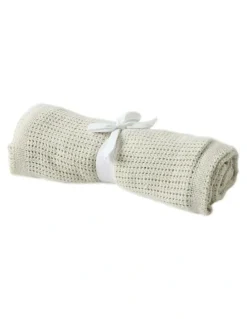 Jiggle & Giggle Cotton Cellular Blankets 70x90cm (0Years+) in Beige