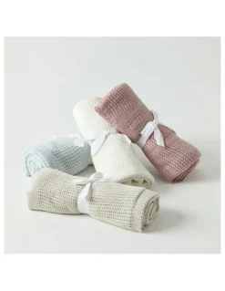 Jiggle & Giggle Cotton Cellular Blankets 70x90cm (0Years+) in Beige