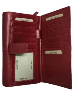 Joan Weisz Dakota Large Wallet in Red