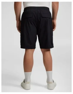 Johnny Bigg Corbin Stretch Cargo Short in Black