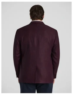 Johnny Bigg Elias Textured Blazer in Burgundy