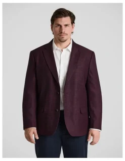 Johnny Bigg Elias Textured Blazer in Burgundy