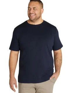 Johnny Bigg Essential Crew Neck Tee in Navy