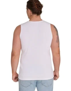 Johnny Bigg Essential Rib Singlet in White