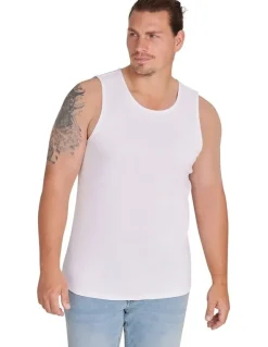 Johnny Bigg Essential Rib Singlet in White