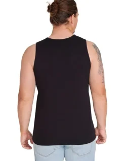 Johnny Bigg Essential Rib Singlet in Black