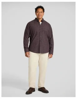 Johnny Bigg Magnus Check Shirt in Burgundy