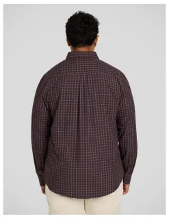 Johnny Bigg Magnus Check Shirt in Burgundy
