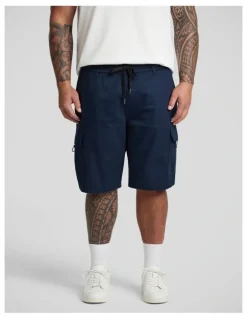 Johnny Bigg Nelson Knit Cargo Short in Navy