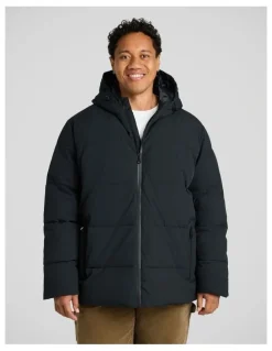 Johnny Bigg Quilted Puffer Jacket in Black