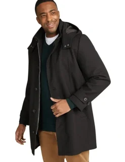 Johnny Bigg Wales Hood Coat in Black