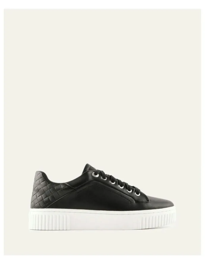 Jo Mercer Campbell Leather Sneakers in Black
