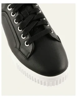 Jo Mercer Campbell Leather Sneakers in Black