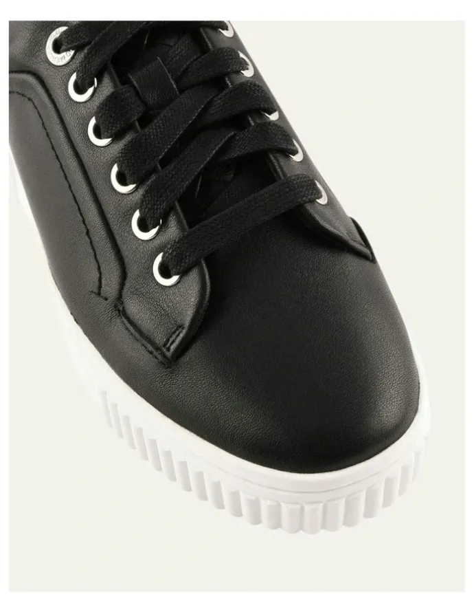 Jo Mercer Campbell Leather Sneakers in Black