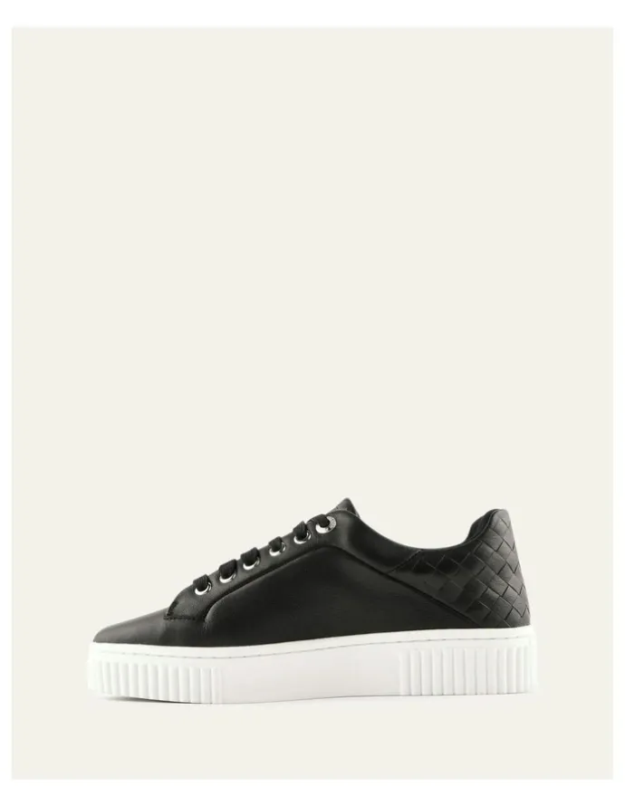 Jo Mercer Campbell Leather Sneakers in Black