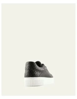 Jo Mercer Campbell Leather Sneakers in Black