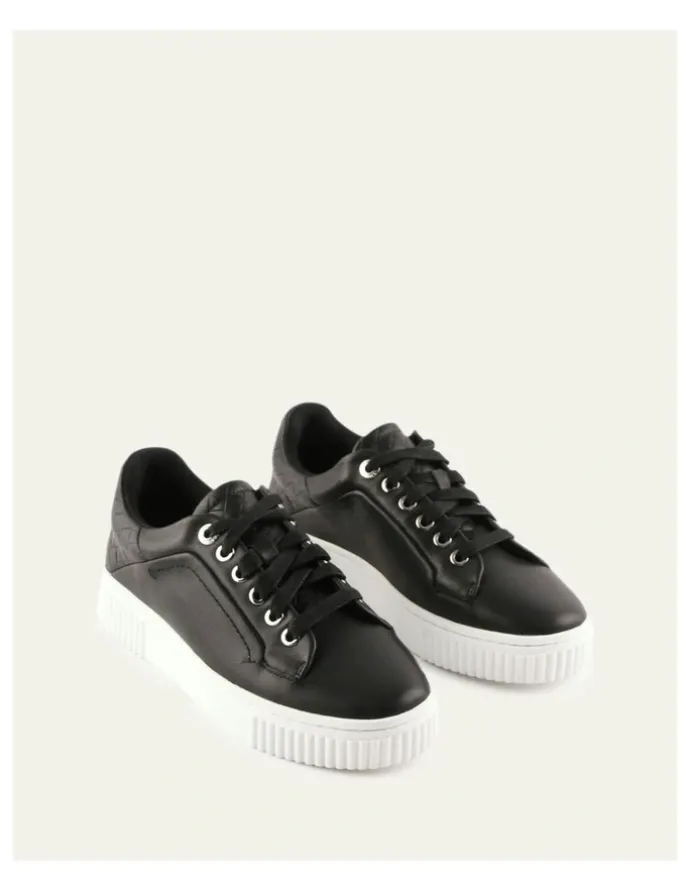 Jo Mercer Campbell Leather Sneakers in Black