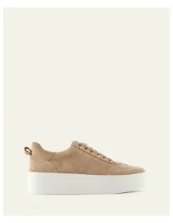 Jo Mercer Karter Suede Sneakers in Latte