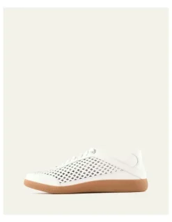 Jo Mercer Lido Leather Sneakers in White