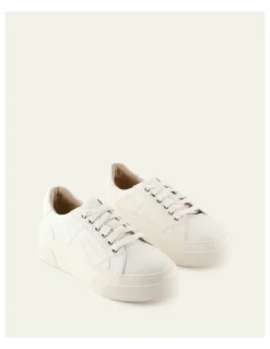 Jo Mercer Trinny Leather Sneakers in White