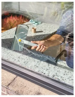 Joseph Joseph CleanTech 2-in-1 Glass Cleaning Squeegee in Light Stone