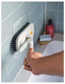 Joseph Joseph Clean Tech 2-in-1 Tile Scrubber in Light Stone