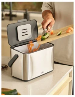 Joseph Joseph Collect Food Waste Caddy 4L in Stainless Steel