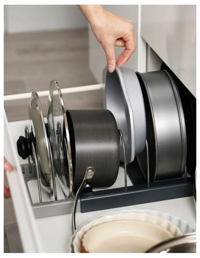 Joseph Joseph Drawer Store Expanding Cookware Organiser in Grey