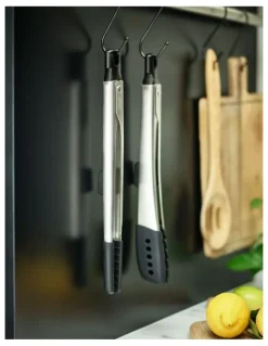 Joseph Joseph Elevate Fusion 2 Piece Silicone Tong Set in Stainless Steel