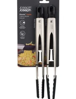 Joseph Joseph Elevate Fusion 2 Piece Silicone Tong Set in Stainless Steel