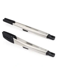 Joseph Joseph Elevate Fusion 2 Piece Silicone Tong Set in Stainless Steel