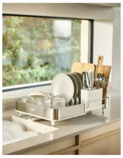 Joseph Joseph Extend Steel Dish Rack in Light Stone