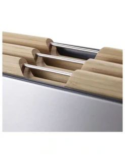 Joseph Joseph Folio Steel Bamboo 3 Piece Board Set in Stainless Steel