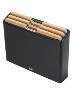 Joseph Joseph Folio Steel Bamboo Board Set 3 Pieces in Black