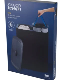 Joseph Joseph Tota Laundry Separation Basket 90L in Carbon Black