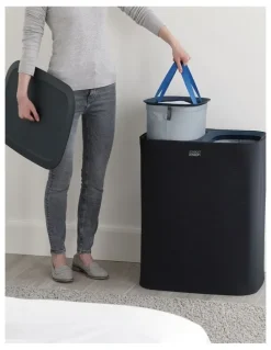 Joseph Joseph Tota Laundry Separation Basket 90L in Carbon Black